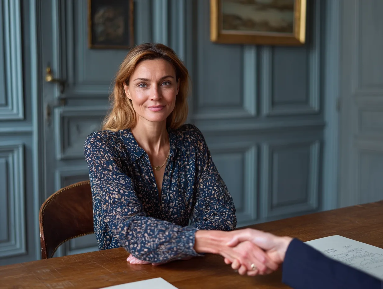 Signature de l’acte de vente devant notaire
